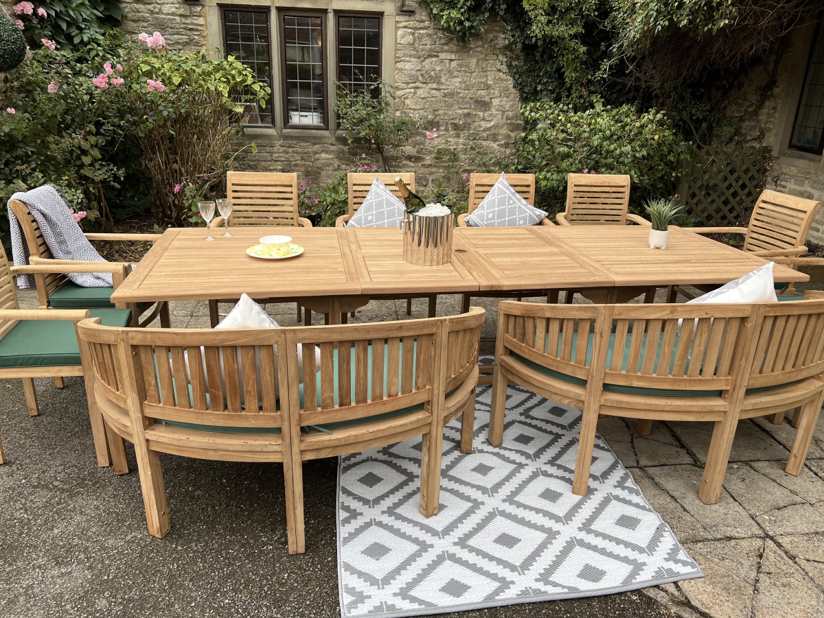 Teak Garden Furniture large set jh